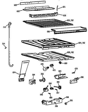 Compartment separator parts