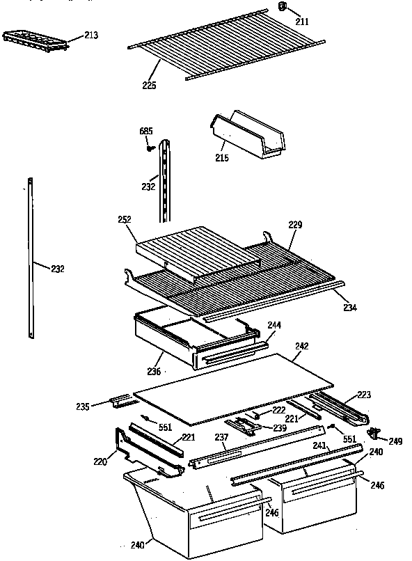 Shelf parts