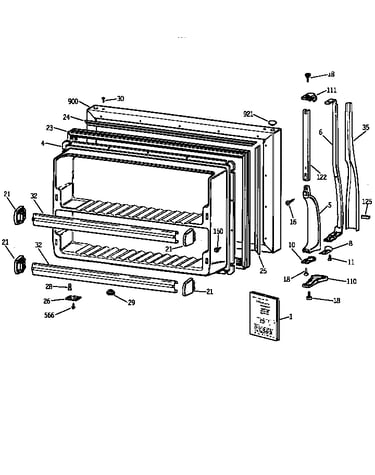 Freezer door