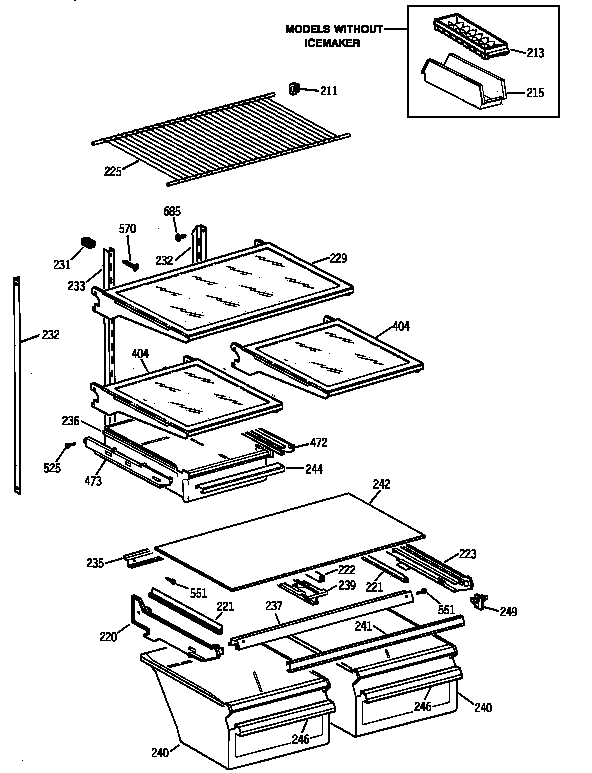 Shelf parts