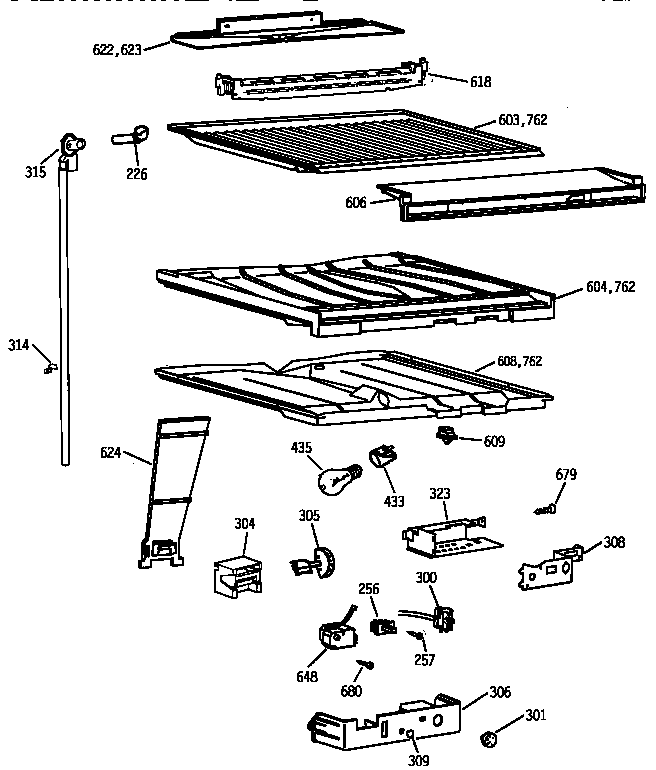 Compartment separator parts