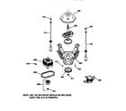 GE YJSR2070T8AA suspension, pump & drive components diagram