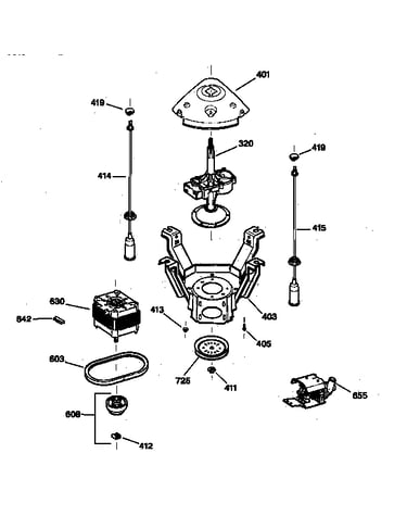 Suspension, pump & drive components