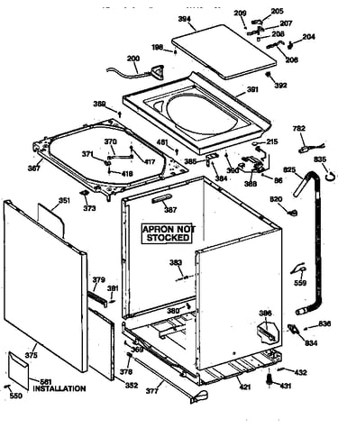 Cabinet, cover & front panel