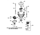 GE YISR208DT8WW suspension, pump & drive components diagram