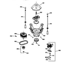 GE YISR309JT8AA suspension, pump & drive components diagram