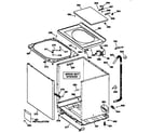 GE YIXR1060T8AA cabinet, cover & front panel diagram