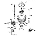GE YIXR1060T8AA suspension, pump & drive components diagram