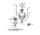 GE YLXR1020T8WB suspension, pump & drive components diagram