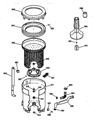 Tub, basket & agitator