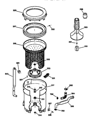 Tub, basket & agitator