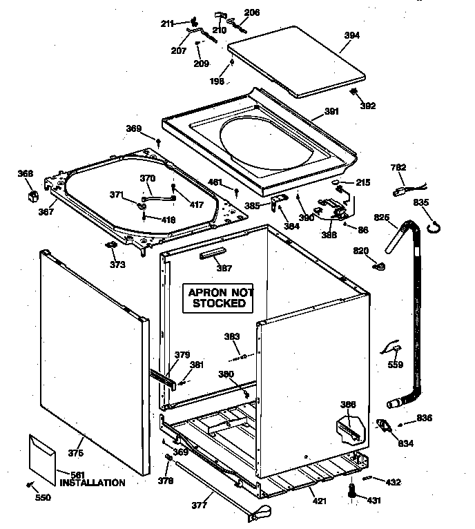 Cabinet, cover & front panel