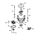 GE YBXR2070V0WW suspension, pump & drive components diagram