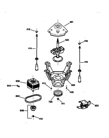 Suspension, pump & drive components