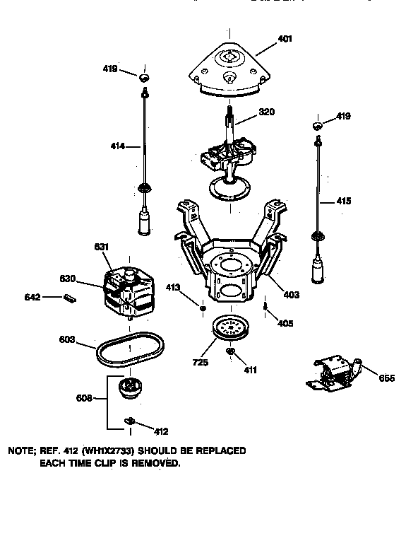 Suspension, pump & drive components
