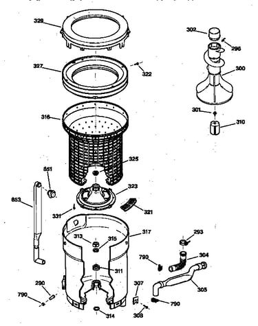 Tub, basket & agitator