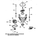 GE WCCB1030V0WC suspension, pump & drive components diagram