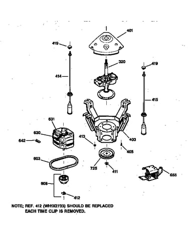Suspension, pump & drive components