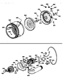 Drum, heater asm., blower & drive asm.
