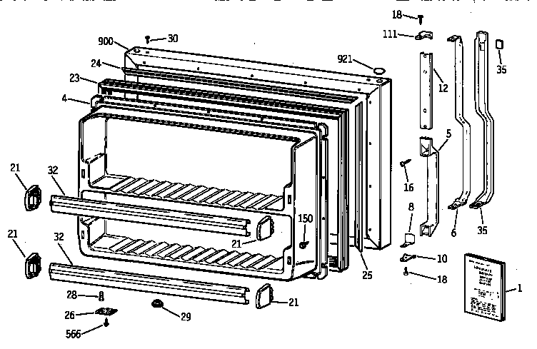 Freezer door