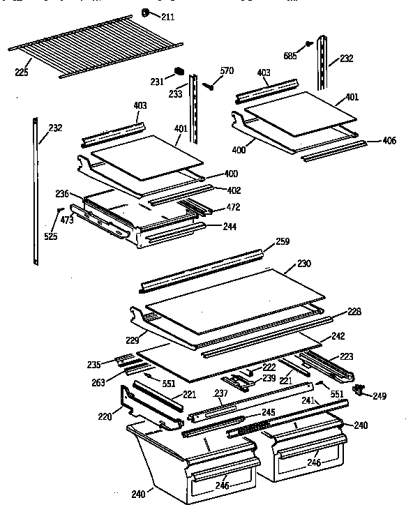 Shelf parts