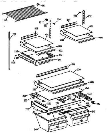 Shelf parts