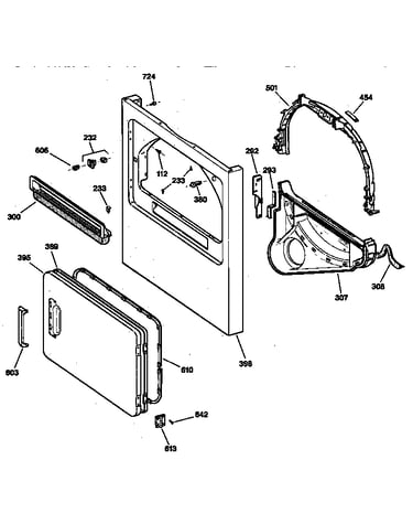 Front panel & door
