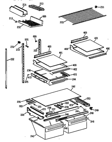 Shelf parts