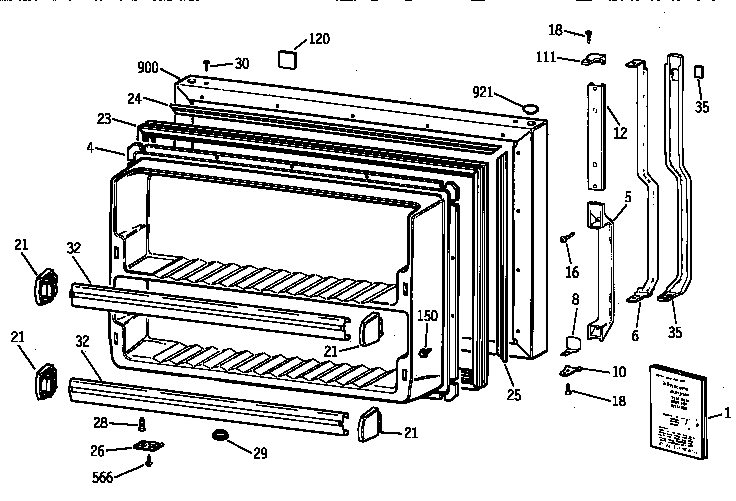 Freezer door