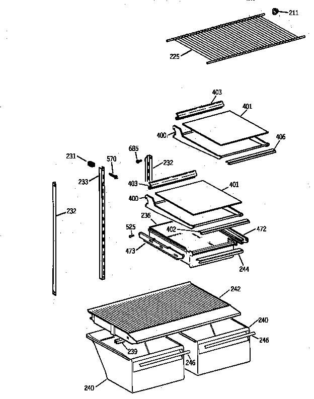 Shelf parts