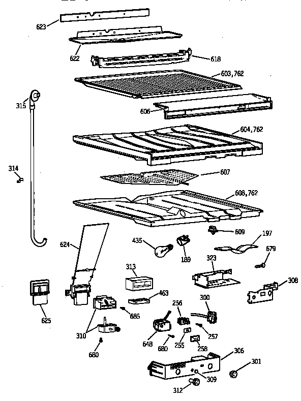 Compartment separator parts