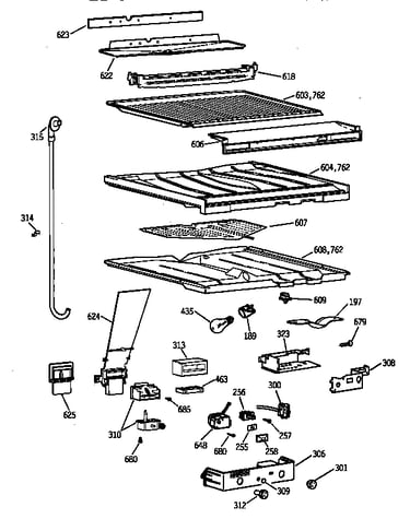 Compartment separator parts