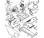 GE WSM2780TBWAB dryer-motor, blower & belt diagram