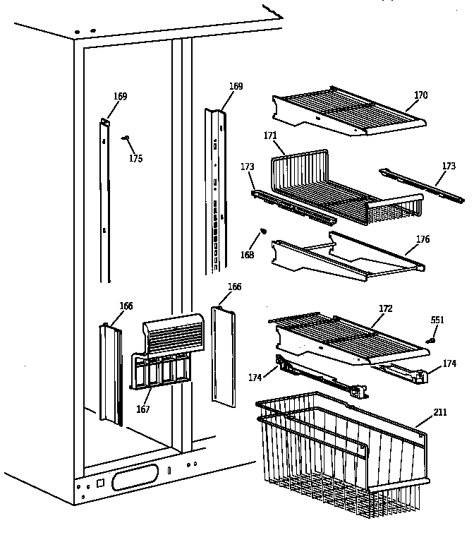 Freezer shelves