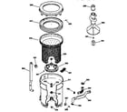 GE WPSQ3120TAAA tub, basket & agitator diagram