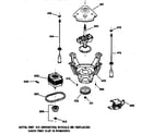 GE WNSR2100TAAA suspension, pump & drive components diagram