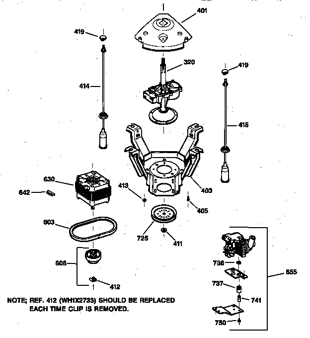 Suspension, pump & drive components