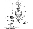 GE WMSR2100TAWW suspension, pump & drive components diagram