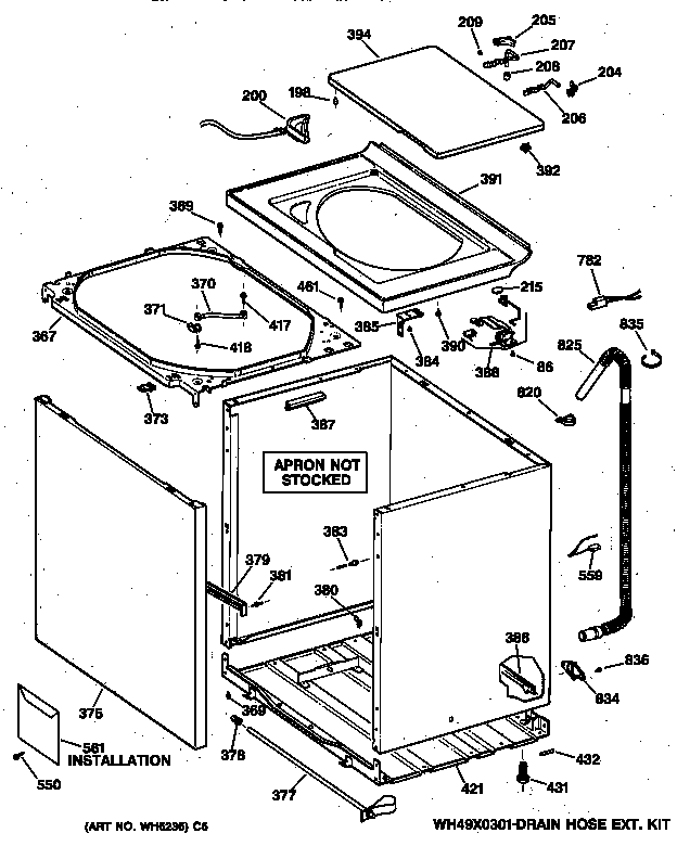 Cabinet, cover & front panel