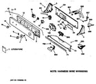 GE WDSR4110TAAA controls & backsplash diagram