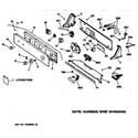 GE WDSR4110TAWW controls & backsplash diagram