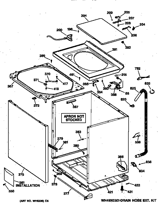 Cabinet, cover & front panel