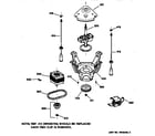 GE WDSR4110TAAA suspension, pump & drive components diagram
