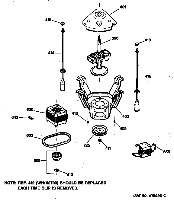 Suspension, pump & drive components