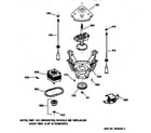 GE WCSR4110TAAA suspension, pump & drive components diagram