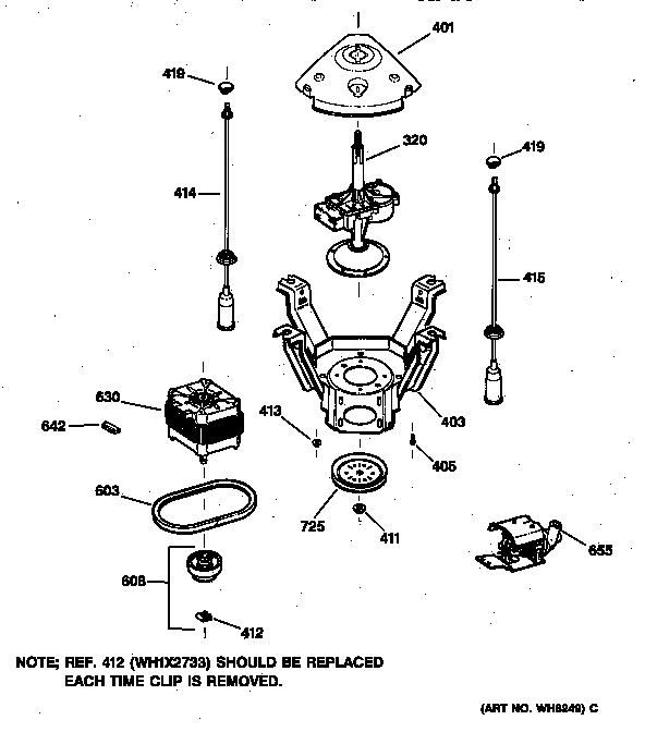 Suspension, pump & drive components