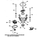 GE WKXR2100TAWW suspension, pump & drive components diagram