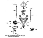 GE WKSR2100TAWW suspension, pump & drive components diagram
