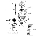 GE WISQ416ATAWW suspension, pump & drive components diagram