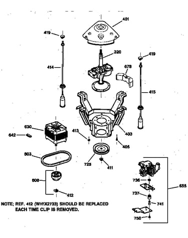 Suspension, pump & drive components